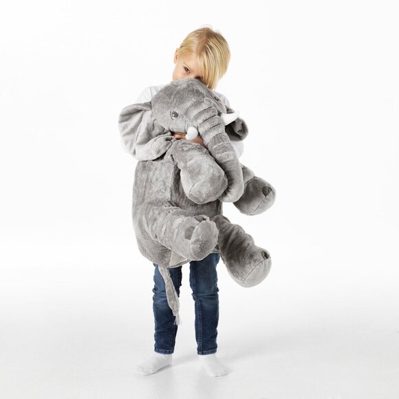 New ! IKEA Elephant 24” Jumbo Large Plush Stuffed Animal Soft Floppy Pillow Toy - Picture 1 of 3